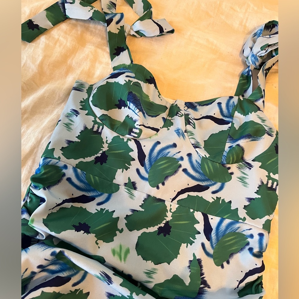 CIDER XSMALL blue floral summer mini dress
